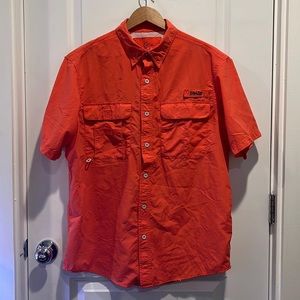 World Wide Sportsman Fishing Shirt - Large - Coral